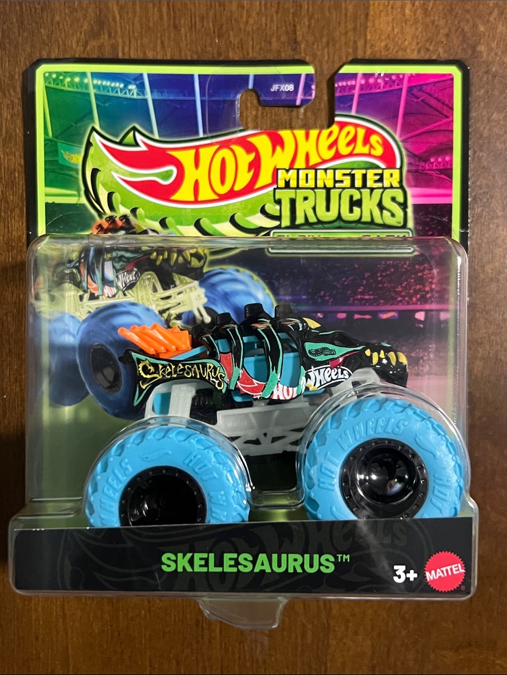 Skelesaurus – Monster Truck Hot Wheels Blue/Black Glow Toy Truck